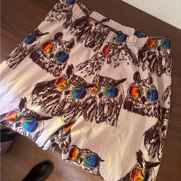 Other - Owl Sunglasses Print LEGGINGS — Cream with Multicolor Accent